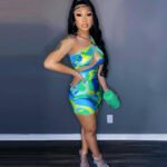 Summer  Single Shoulder Sleeveless Dress Hollow Out Buttock Skirt Bag - Image 2