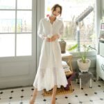 Early Autumn New Product Pure Color Shirt-style Lace Fish - Image 2