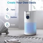 TENKER M03 Air Purifier White For Home Large Room HEPA Air Purifier For Bedroom Pets Kitchen, Air Filter Cleaner For Smoke Pollen Dust Dander Odor - Image 5