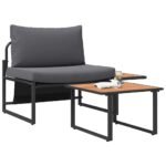 Garden Sofa Set 2 pcs Anthracite   Garden Sofa Set 2 - Image 7