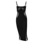 European And American Style Summer Popular Product Mesh Stitching Solid Color Chest Plate Slim Dress - Image 6