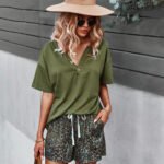 Spring And Summer Solid Color  Knitted Cotton Top Short Casual Women's Clothing - Image 6