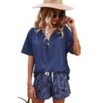 Spring And Summer Solid Color  Knitted Cotton Top Short Casual Women's Clothing - Image 4