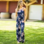 Hot Sale European And American Sling Printed Lace-Up Tall Large Loose Wide Leg One-Piece Long Pants - Image 4