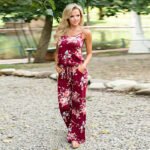 Hot Sale European And American Sling Printed Lace-Up Tall Large Loose Wide Leg One-Piece Long Pants - Image 2