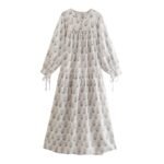 All-Match Women'S Summer  Temperament Printing Layered Stitching Casual Dress - Image 2
