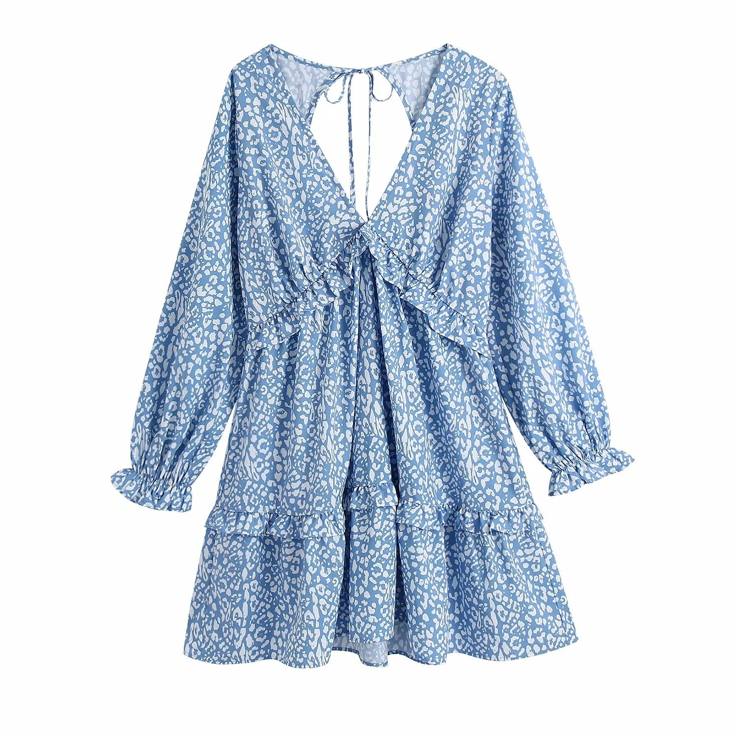 1621914341760.jpg Spring European And American Women's Animal Print Dress - Image 1