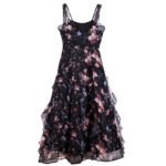 Printed A-line Skirt Summer Temperament Was Thin Suspender Skirt - Image 2