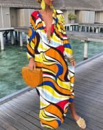 Top-selling Product Fashion Printed V-neck Dress - Image 6