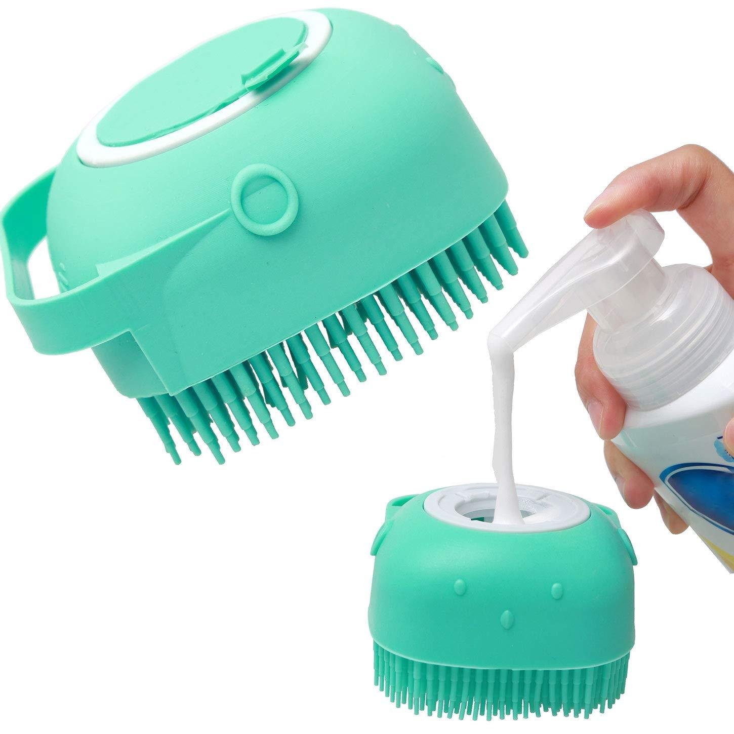1805162207164764160.jpg Pet Dog Shampoo Massager Brush Cat Massage Comb Grooming Scrubber Shower Brush For Bathing Short Hair Soft Silicone Brushes - Image 1