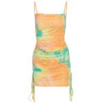 European And American  Personality Fashion Drawstring Sling Dress Women Autumn And Winter Print - Image 5