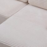 Compressible U-Shaped Sectional Sofa Set,Minimalist Style Modular Sectional Sofa, Corduroy Fabric Cloud Couch For Living Room - Image 2
