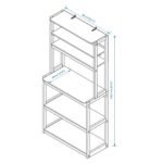 5-level Packer Rack For Kitchen Cabinets, Coffee Bars, Kitchen Shelves, Microwave Racks - Image 10