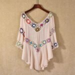 Amazon AliExpress Hot Selling Product Boho Hollow Out Hand Crocheting Flower Bikini Loose Beach Cover-up - Image 5