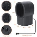 400W Portable Electric Space Heater Mini Desktop Fan Heater Personal Small Space Heater For Home Office - Image 3