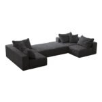 Oversized Sponge Cloud Sofa,Modern Upholstered Sectional Sofa Couch Set,Modular 162 L Shaped Sectional Living Room Sofa Set With 6 Pillows,Free Combination Sofa Couch For Living Room,Bedroom - Image 5