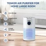 TENKER M03 Air Purifier White For Home Large Room HEPA Air Purifier For Bedroom Pets Kitchen, Air Filter Cleaner For Smoke Pollen Dust Dander Odor - Image 4