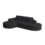 Modern Curved Sofa ,Chenille Upholstered Sectional Sofa Couch Set,Modular 108.5 L Shaped Sectional Living Room Sofa Set With 3 Pillows,Free Combination Sofa Couch For Living Room,Bedroom - Image 5