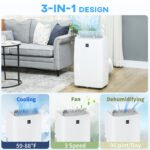 12000 BTU Portable Air Conditioner, AC Unit with Cool, Dehumidifier, Fan, 550 Sq. ft, 24H Timer On Off, Window Kit - Image 2