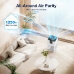MOOKA Air Purifiers For Home Large Room Up To 1250 Ft², H13 HEPA Air Purifier For Pets Dust Odor Smoke, Aromatherapy Function, Air Cleaner With 15dB Quiet Sleep Mode For Bedroom Office Living Room - Image 4