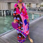 Top-selling Product Fashion Printed V-neck Dress
