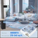 8000 BTU Mobile Air Conditioner, 345 Sq. Ft., AC Unit with Dehumidifier, Sleep, 24H Timer On/Off, Window Kit, Black - Image 7