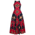 Digital Printing Women's Round Neck Sleeveless Dress