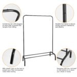 1Pc 33lbs Loading Garment Racks Freestanding Clothing Racks Clothes Rack Stands Organizer With Bottom Shelf For Dormitory Home - Image 4