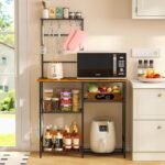 3IngSeagulls Baker's Rack for Kitchen with Storage, Microwave Stand with Adjustable - Image 2