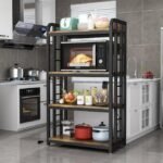 Bakers Rack with Power Outlet ，4-Tier Kitchen Baker's - Image 3