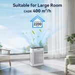 MOOKA TM06 White Air Purifiers For Home Large Room Pets Up To 2200 Sq Ft, H13 True HEPA Air Purifier Cleaner, Fragrance, Air Purifier For Bedroom Wildfire Smoke Pet Dust Pollen Odor - Image 2