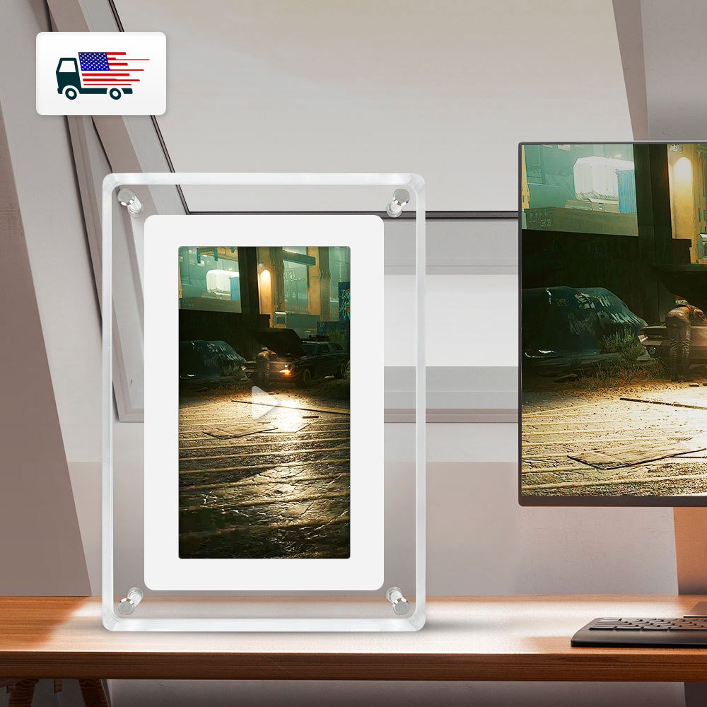 7b2cd327-f687-4c4d-8a2d-0bd332f9ee48.jpg 7 Inch 4GB IPS Screen Video Acrylic Portaretratos Digitales Digital Photo Picture Wifi Frame Signage Racks - Image 1