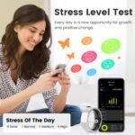 Smart Ring Health Tracker Fitness Sleep Stress HRV Tracker With Charging Case Magnetic Charging Cable For Women & Men Compatible With IOS & Android 7-Day Battery Life Size7 Size8 Size9 Size10 - Image 10