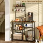 3IngSeagulls Baker's Rack for Kitchen with Storage, Microwave Stand with Adjustable - Image 3