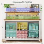 55" Coffee Bar Cabinet with Lights, Farmhouse Wine Cabinet with Wine and Glass Racks for Kitchen, Dining Room, White - Image 2