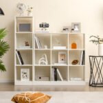 5 Tiers 4 Cube Narrow Bookshelf With 4 Anti-Tipping Kits For Living Room, Study Room, Bedroom - Image 7