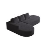 Modern Curved Sofa ,Chenille Upholstered Sectional Sofa Couch Set,Modular 108.5 L Shaped Sectional Living Room Sofa Set With 3 Pillows,Free Combination Sofa Couch For Living Room,Bedroom - Image 3