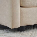 Modular Sectional Sofa For Living Room,U Shaped Couch 5 Seater Convertible Sectional Couch With 1 Ottoman ,Beige Chenille - Image 4