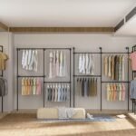 Industrial Pipe Clothing Racks, Wall Mounted Clothing Rack,Heavy Duty Garment Rack Closet Wardrobe Rack With Shelves,Closet Clothes Rack,Walk-in Pipe Closet System - Image 3