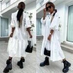 Shirt Dress Lapel Large Size Loose Large Swing Dress - Image 4