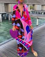 Top-selling Product Fashion Printed V-neck Dress - Image 5