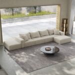 Oversized Sponge Cloud Sofa,Modern Upholstered Sectional Sofa Couch Set,Modular 162  L Shaped Sectional Living Room Sofa Set With 6 Pillows,Free Combination Sofa Couch For Living Room,Bedroom