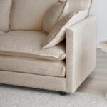 Free Combination Modular Sofa Free,4 Seater Sofa Comfy Chenille Fabric,Sectional Sofa Couch,Beige Chenille - Image 2