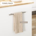 Rolling Kitchen Island Cart, Portable Serving Trolley Table with Drawer, Adjustable Shelf and 2 Towel Racks, Cream White - Image 2
