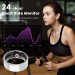Smart Ring Health Tracker Fitness Sleep Stress HRV Tracker With Charging Case Magnetic Charging Cable For Women & Men Compatible With IOS & Android 7-Day Battery Life Size7 Size8 Size9 Size10 - Image 7
