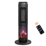 25Inch Tower Space Heater, Portable Electric Space Heater With Remote Control, 12H Timer, Thermostat, 60 Degrees Oscillation, Overheating & Tip-Over Protection For Indoor Large Room Bedroom Office - Image 10