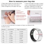 Health Smart Ring, Fitness Tracker, With Heart Rate, Blood Oxygen, Heart Rate Variability, Sleep Monitoring, Step Count, IP68 Compatible With IPhone And Android, No Subscription Fee Required - Image 3