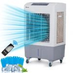 3 In 1 Portable Evaporative Cooler,Indoor,Outdoor,2647CFM Personal Air Cooler With Remote Control ,10.57 Gal Large Water Tank & Scroll Casters, 4 Ice Packs,White And Gray - Image 6