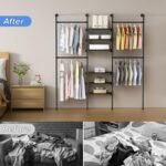 Industrial Pipe Clothing Racks, Wall Mounted Clothing Rack,Heavy Duty Garment Rack Closet Wardrobe Rack With Shelves,Closet Clothes Rack,Walk-in Pipe Closet System - Image 5
