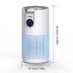 TENKER M03 Air Purifier White For Home Large Room HEPA Air Purifier For Bedroom Pets Kitchen, Air Filter Cleaner For Smoke Pollen Dust Dander Odor - Image 2